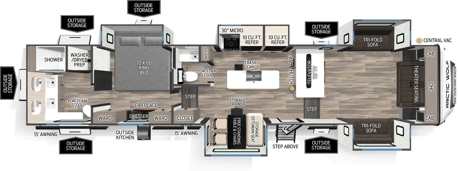 Arctic Wolf 3950SUITE Floorplan